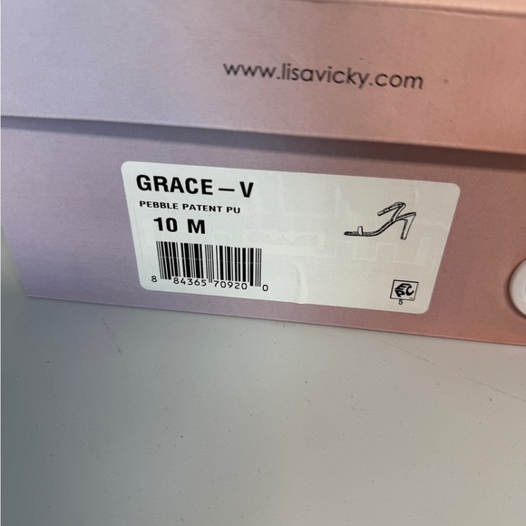 Lisa Vicky Grace Pebble Patent Shoes Women’s Size 10 Mauve - Picture 6 of 6